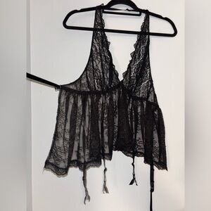 Victoria's Secret Black Lace Chemise